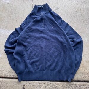 Tommy Hilfiger Men's Zip Up Navy Sweater